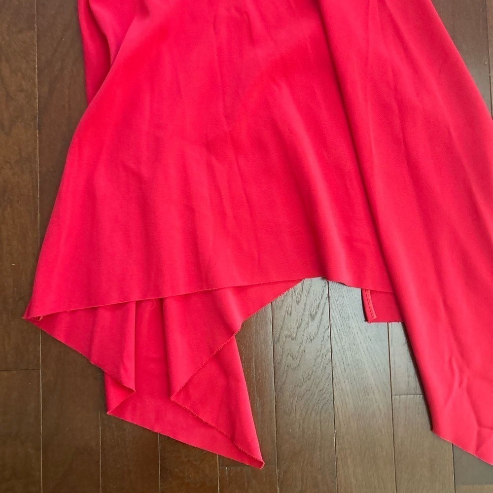 Marn Asymmetrical ALine Dress Red Midi made in Italy retail over $1500 size M - Picture 11 of 12